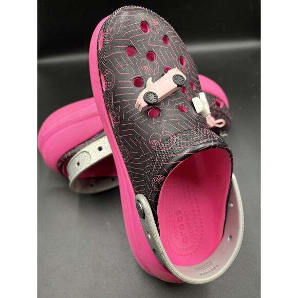 Crocs Barbie Crush Clog Women's Size 9 Mens 7 Limited Edition Black and Pink New - Picture 8 of 14